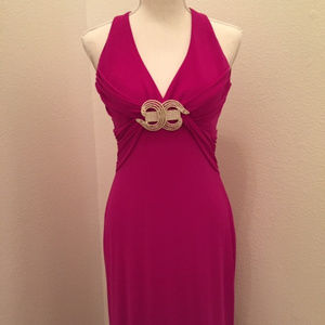 HOT Pink Sexy Formal Gown w/ Crystal Embellishment